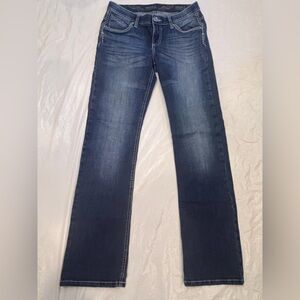 Wrangler Jeans Teen 7x34 Blue Med Wash Shiloh Boot Stretch WRS40TA